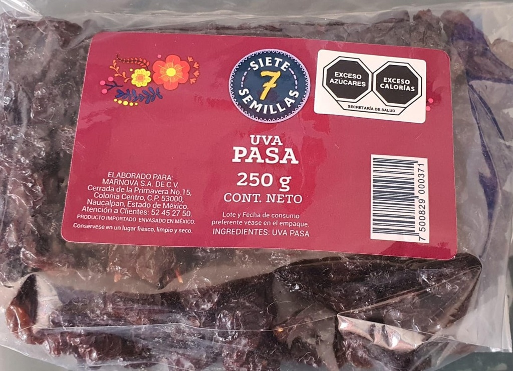 Uva pasa 7 semillas